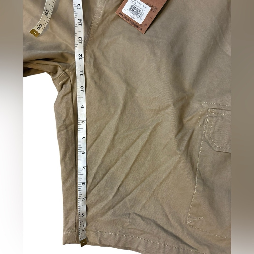 NWT Hudson And Barrow Cargo Stretch Brown Khaki Corn Stalk Shorts Flat Front 42 - Picture 9 of 9